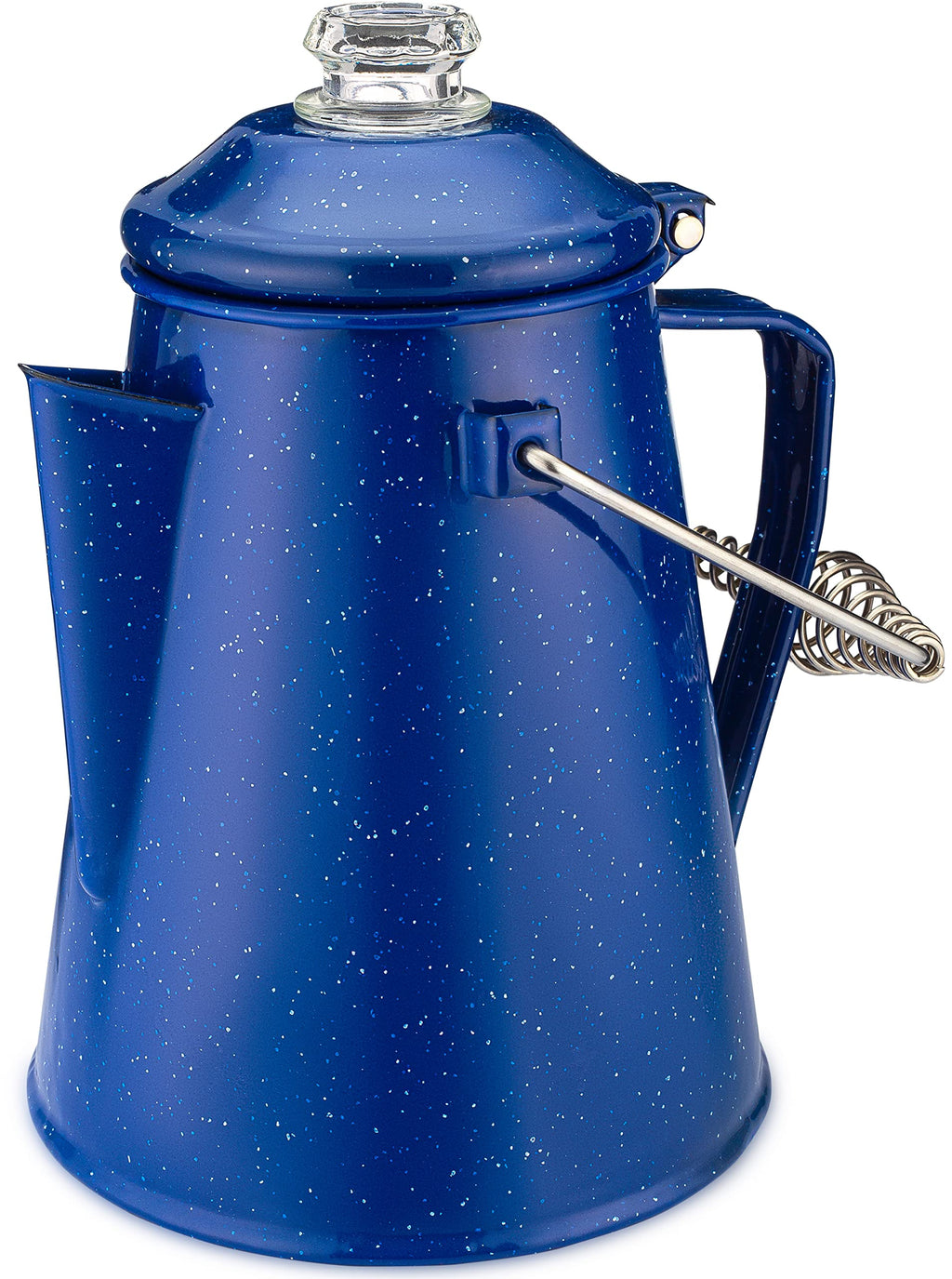 Blue Enamel 12 Cup Percolator Coffee Pot I209