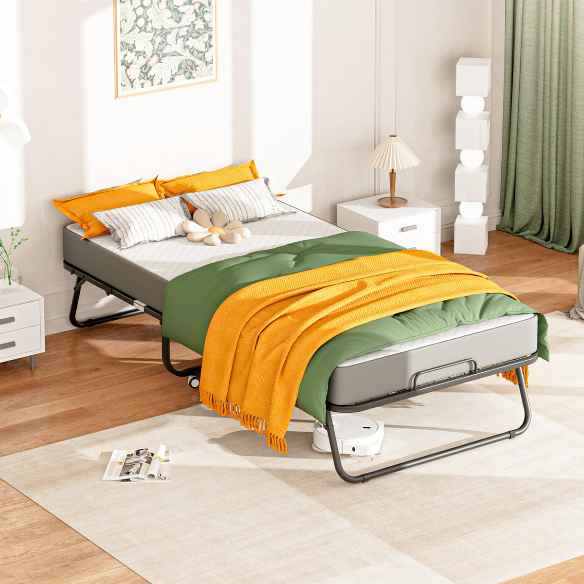 Folding Bed with 5" Memory Foam W216