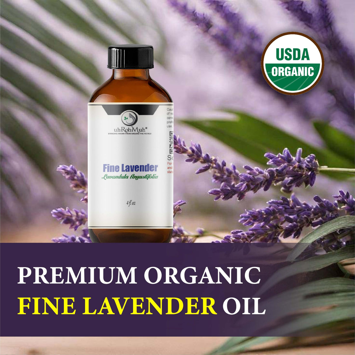 Organic Lavender Essential Oil 4 Fl Oz G59095