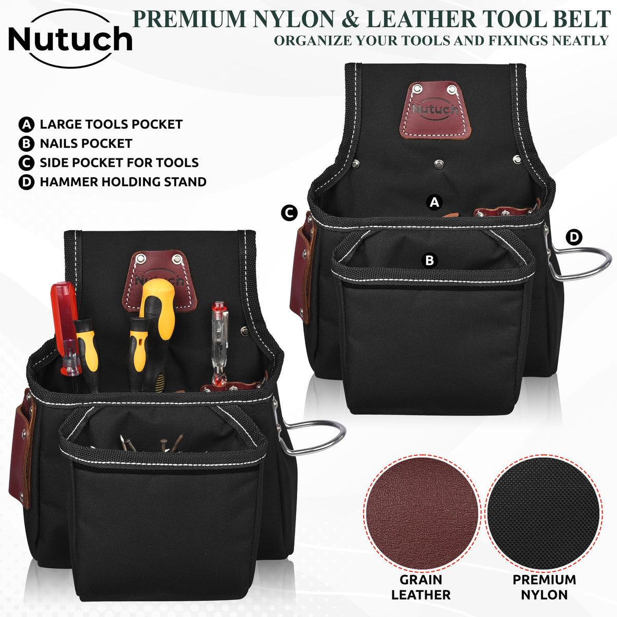 Nylon and Leather Tool Belt C157536