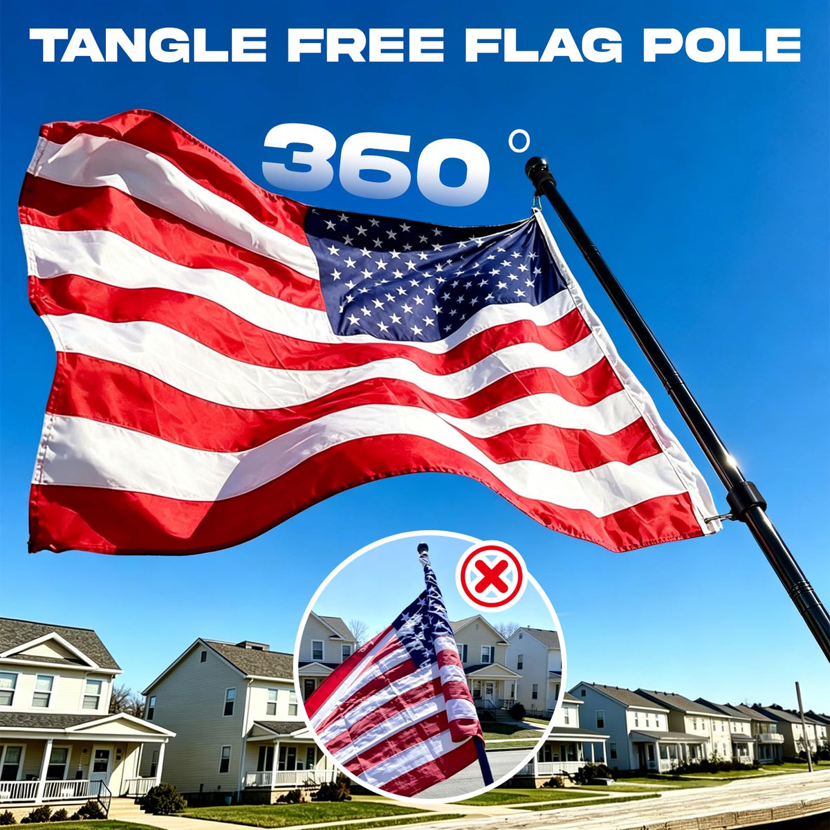 Stainless Steel Heavy Duty Flag Pole Kit M6966