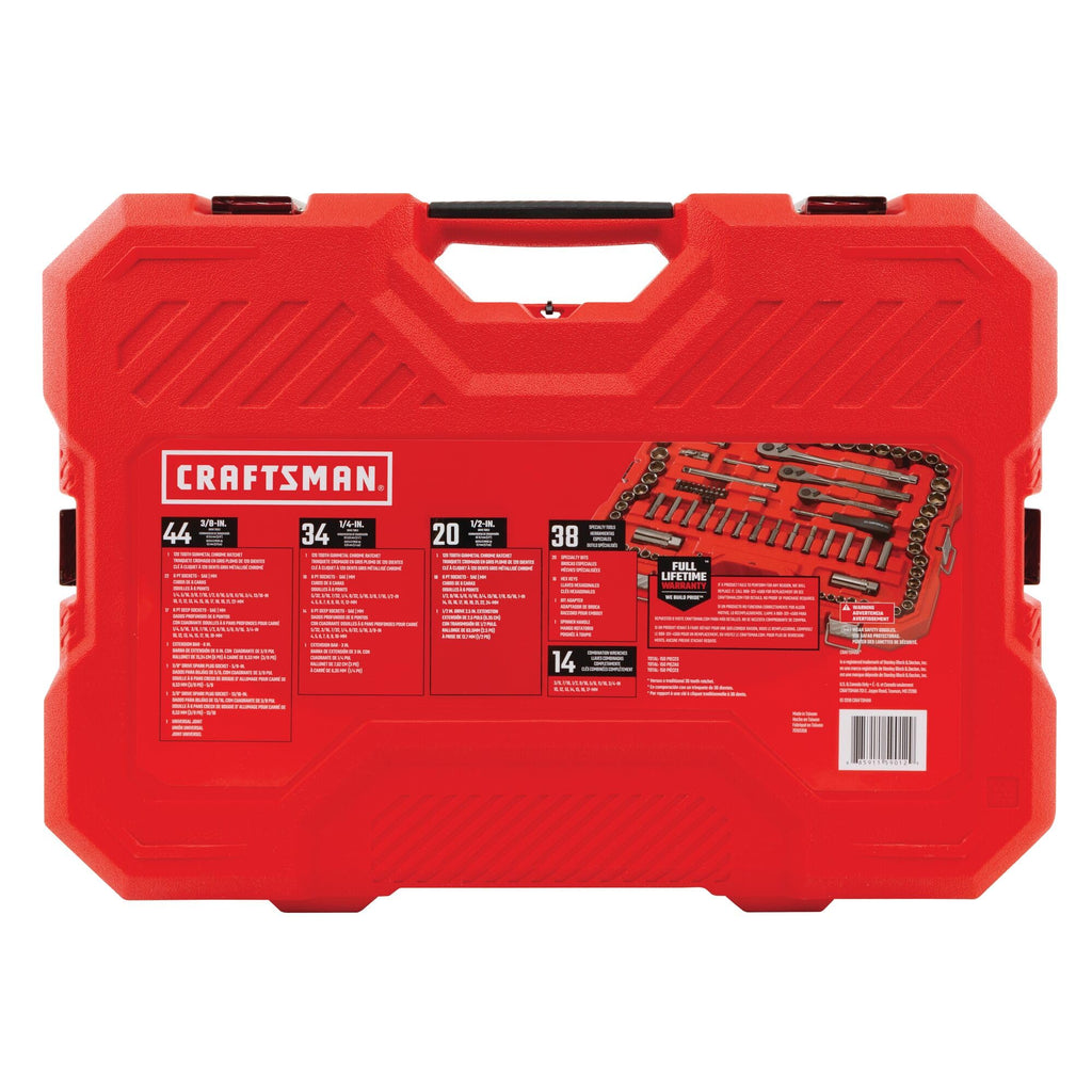 1/4" & 3/8" & 1/2" Drive SAE/Metric 150 Piece Mechanics Tool Set Q8447