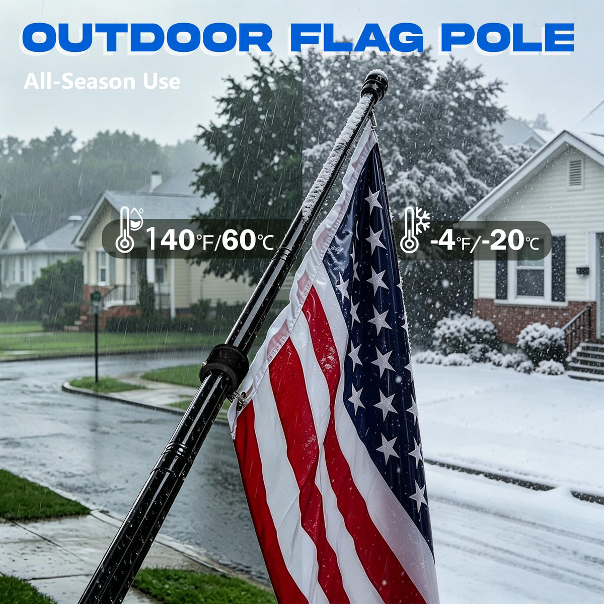 Stainless Steel Heavy Duty Flag Pole Kit M6966