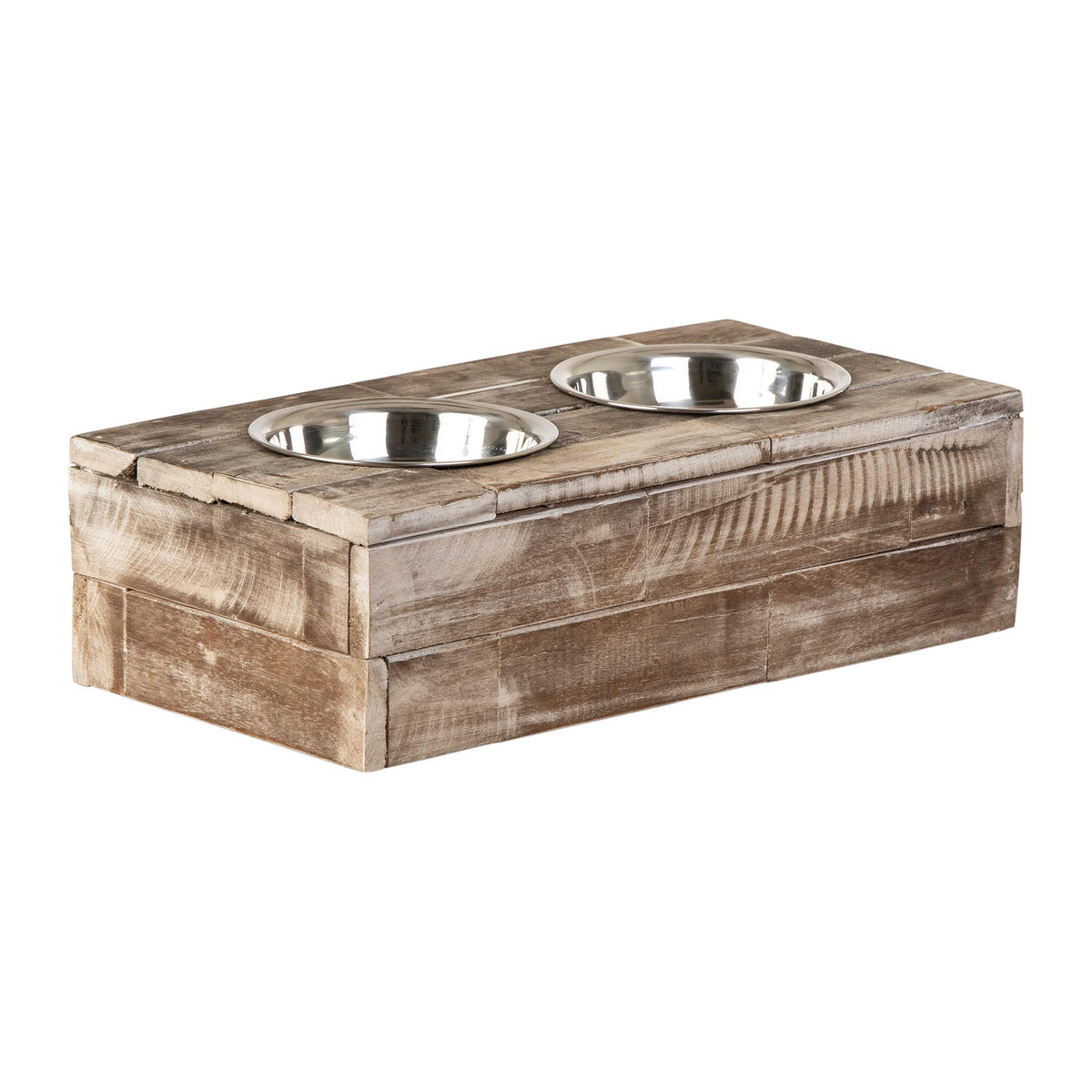 Elevated Dog & Cat Double Bowl Feeder Stainless Steel Bowls U6116