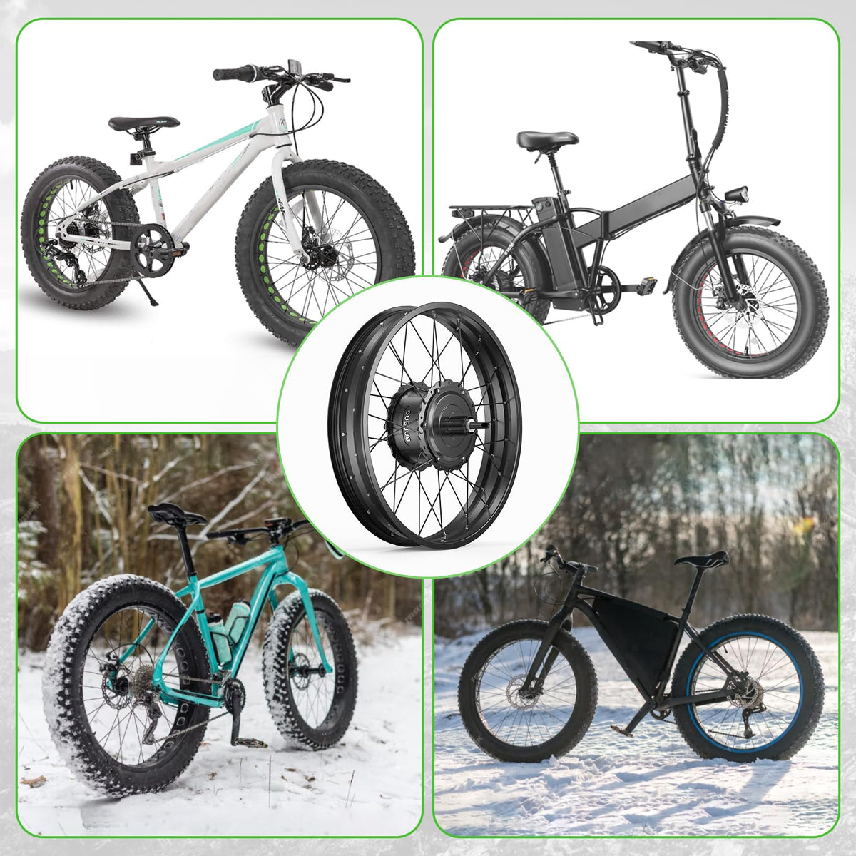 1000W Rear Hub Motor Fat Tire Ebike Conversion Kit S807241