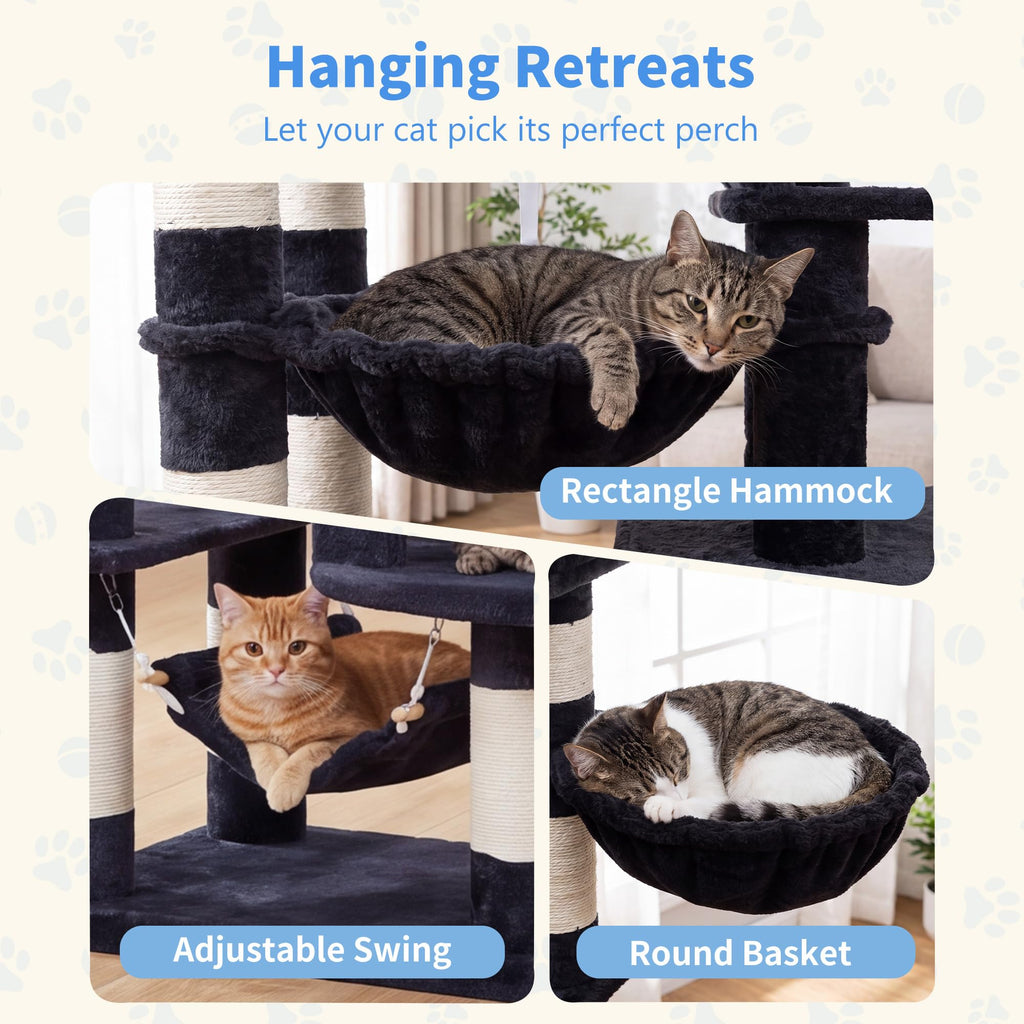 71-Inch-Tall Cat Tree with 2 Perches X517732