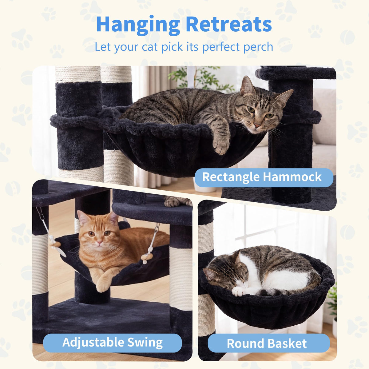 71-Inch-Tall Cat Tree with 2 Perches X517732