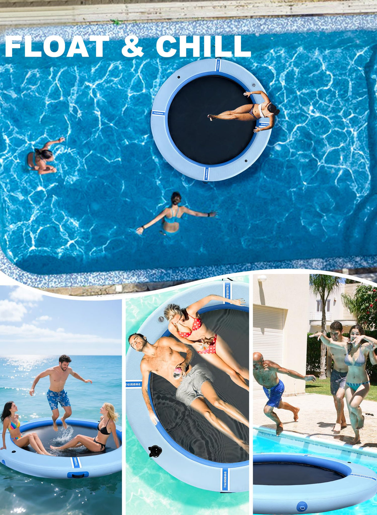 Inflatable Water Hammock with Cup Holder B48767