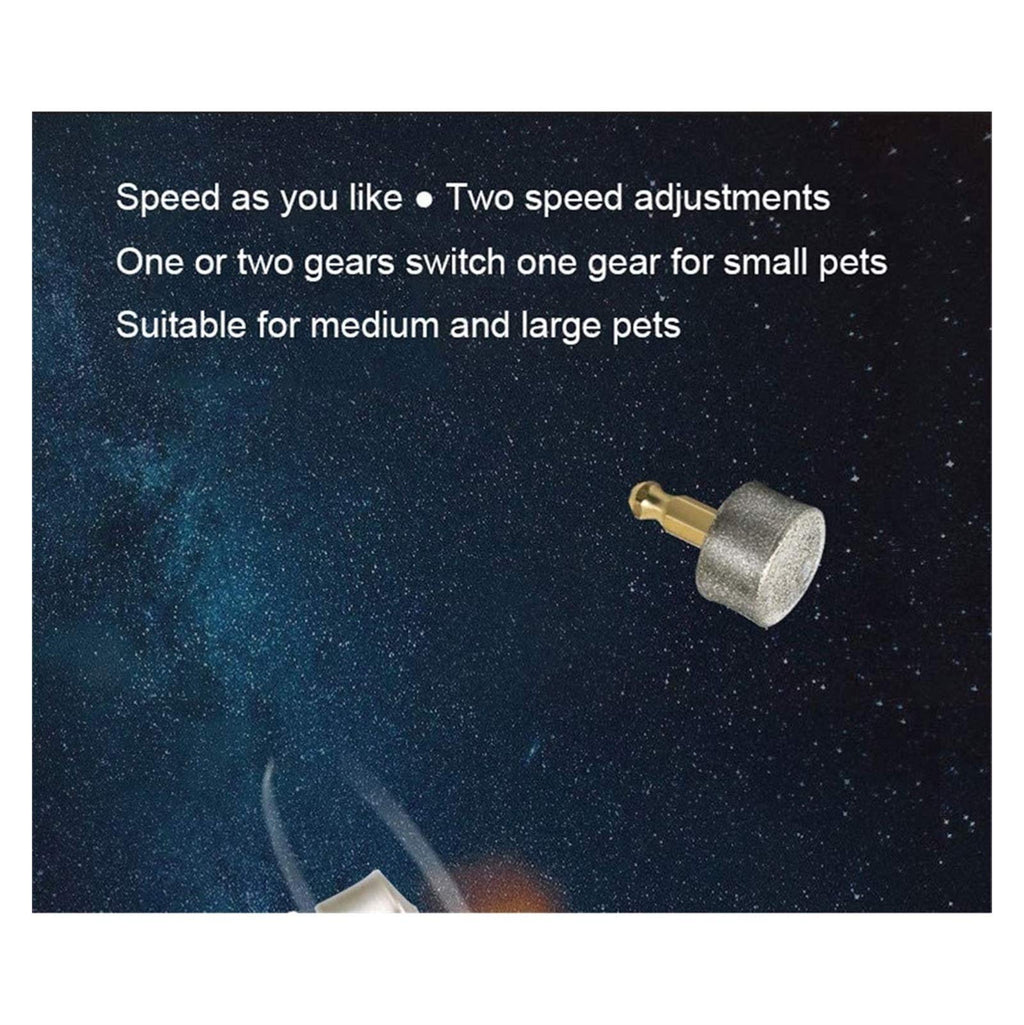 Dog Nail Grinder 2-Speed Electric Rechargeable Pet Claw Trimmer C365514