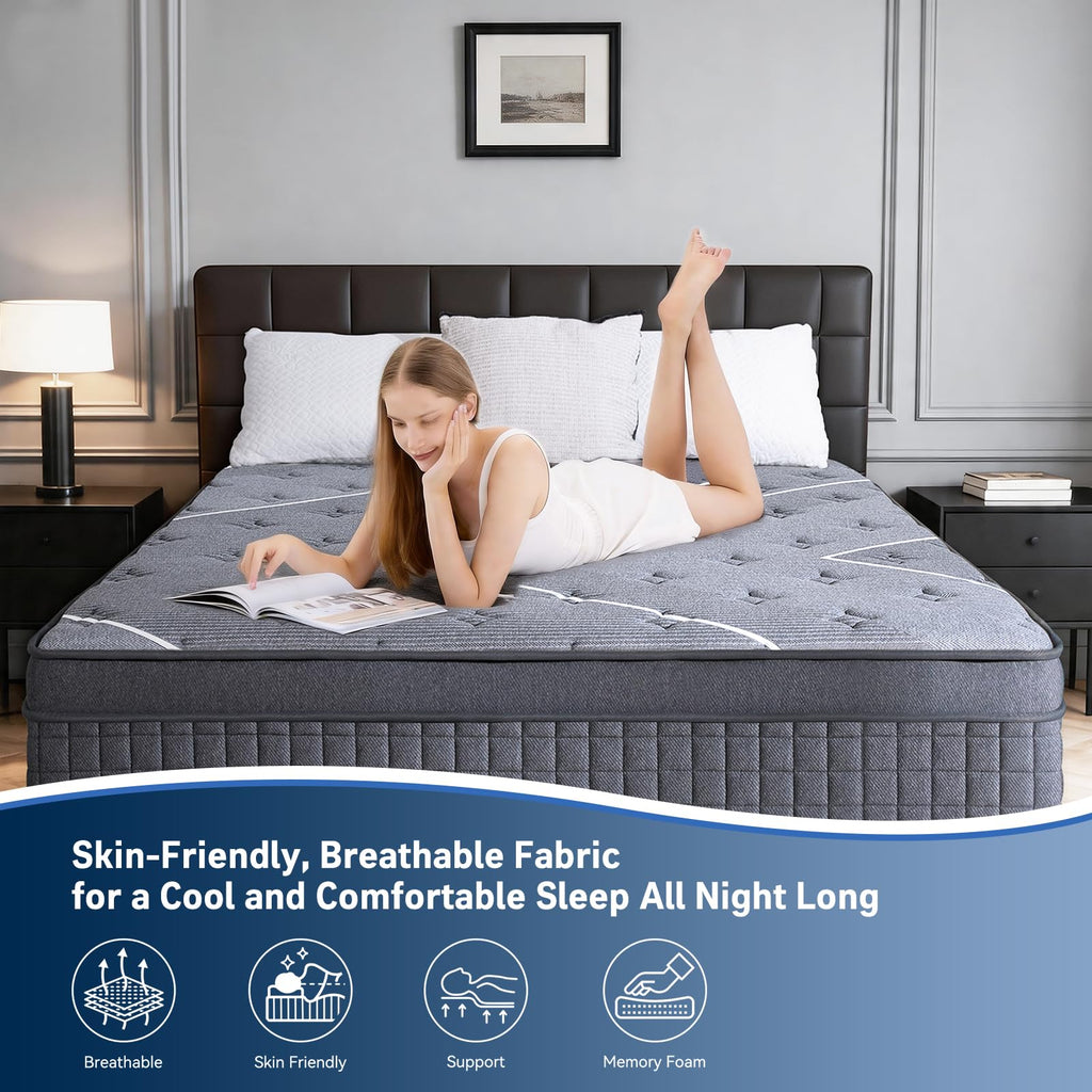 12 Inch Gel Memory Foam Hybrid Mattress O904201