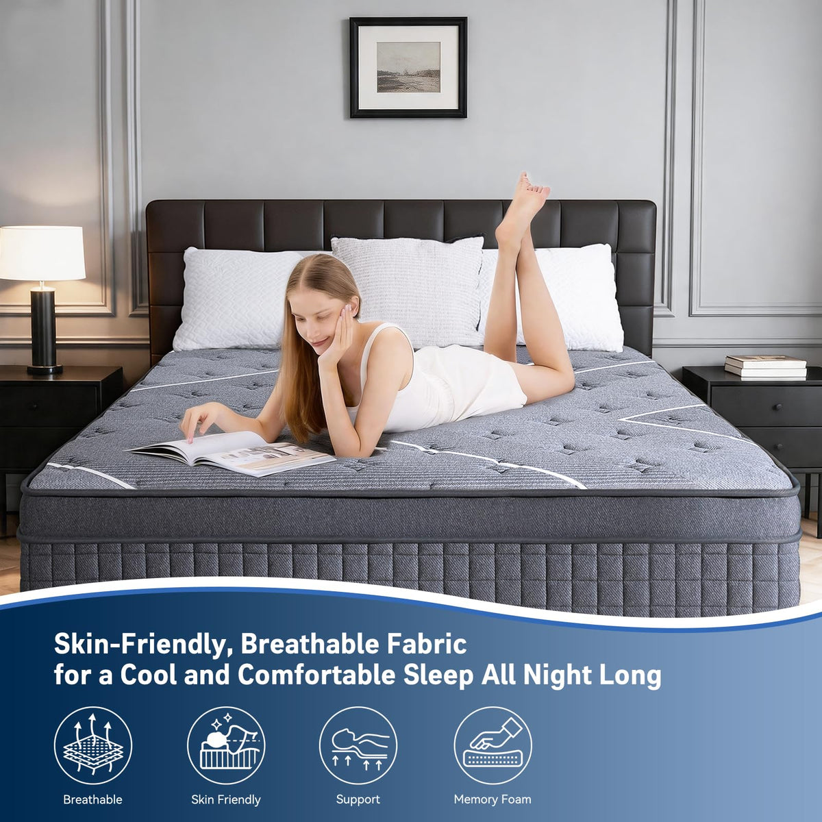 12 Inch Gel Memory Foam Hybrid Mattress O904201