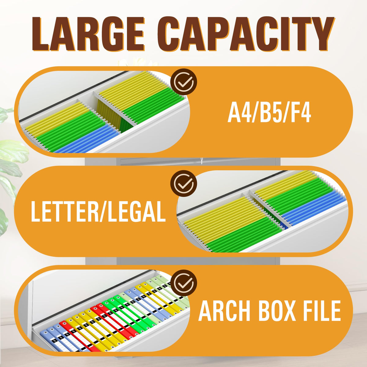 Black 4-Drawer Locking Lateral File Cabinet I281016