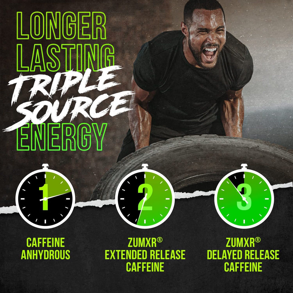 Pre Workout Powder with Beta Alanine, L-Taurine & Caffeine, 21 Servings Sour Gummy Bear O528619