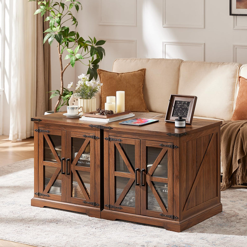 24'' End Table Set 2 with Charger D724