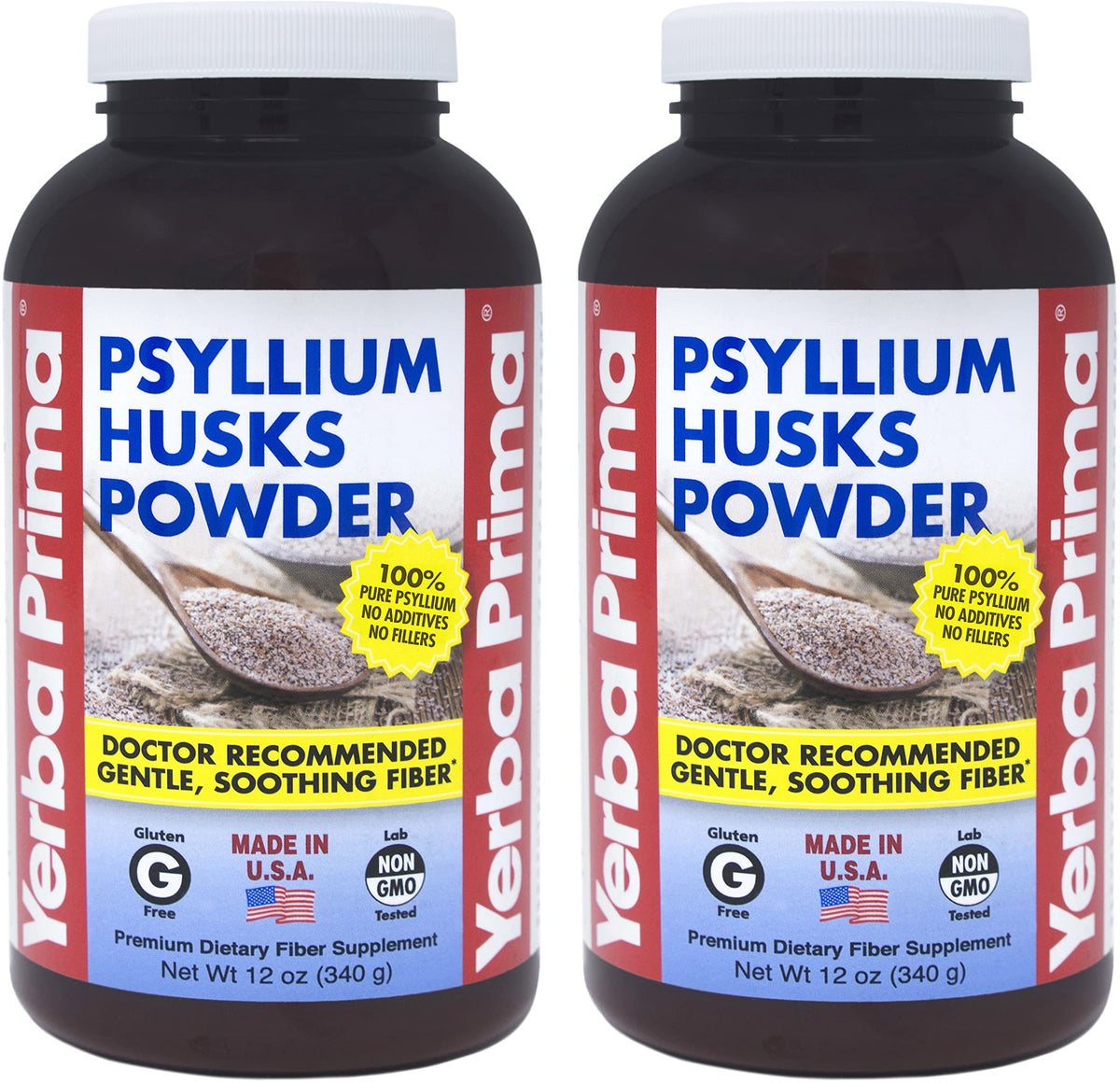 Psyllium Husk Powder 12 oz (Pack of 2) F9347