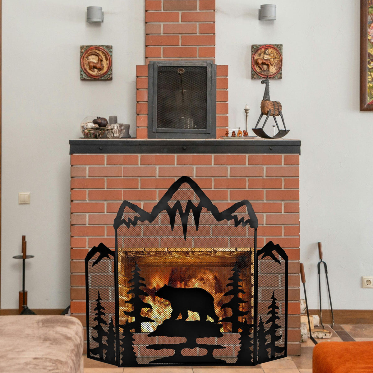 3-Panel Fireplace Screen U36213