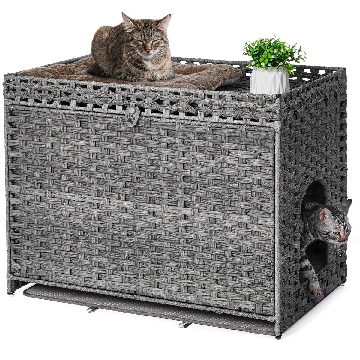 Cat Litter Box Enclosure with Door J6394