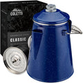 Blue Enamel 12 Cup Percolator Coffee Pot I209