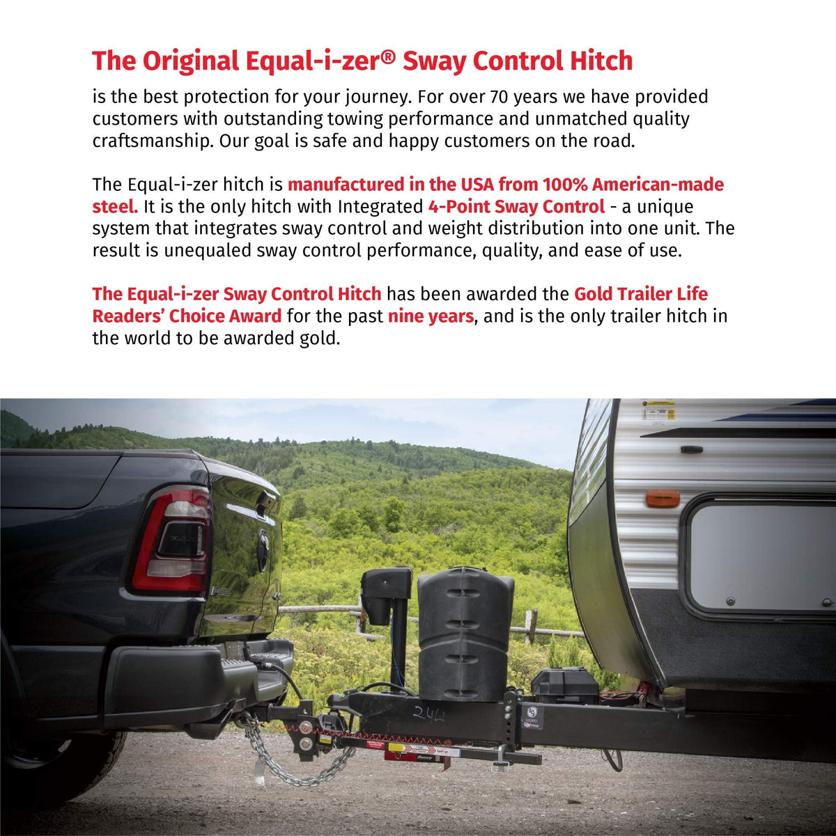 4-point Sway Control Hitch, 10,000 Lbs Trailer Weight Rating X978